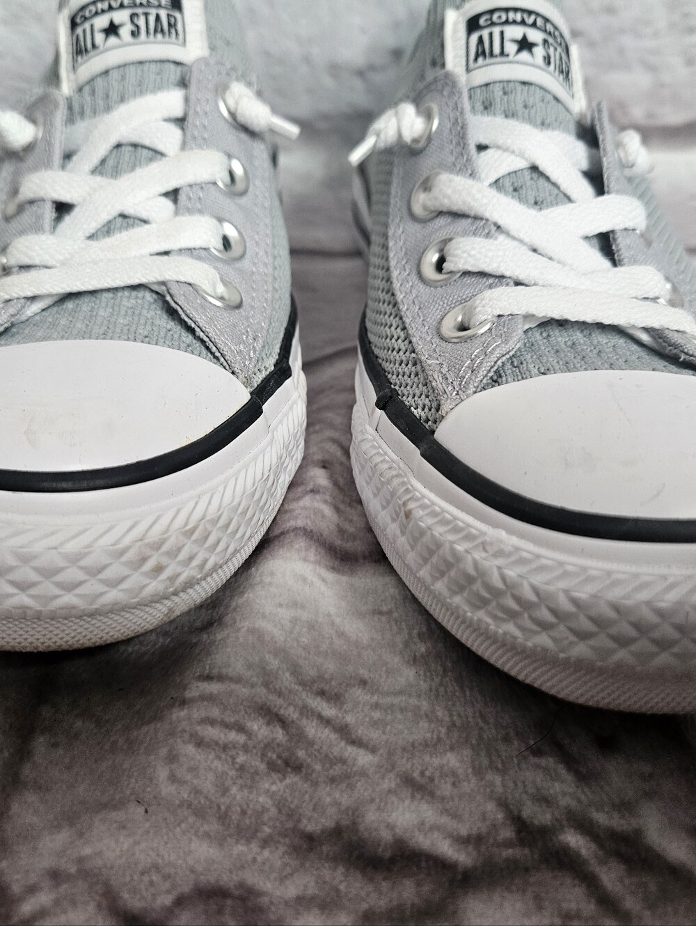 Converse Knit Shoes Sneakers Grey Size 6 Women's - Picture 3 of 10